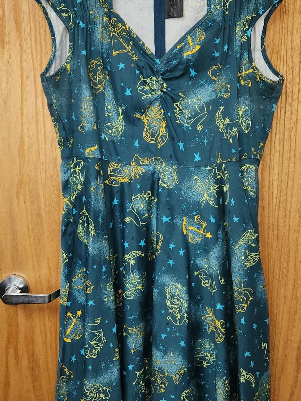 Pinup Couture Blue Astrology Midi Dress 4X Good Used Condition Heidi Dress